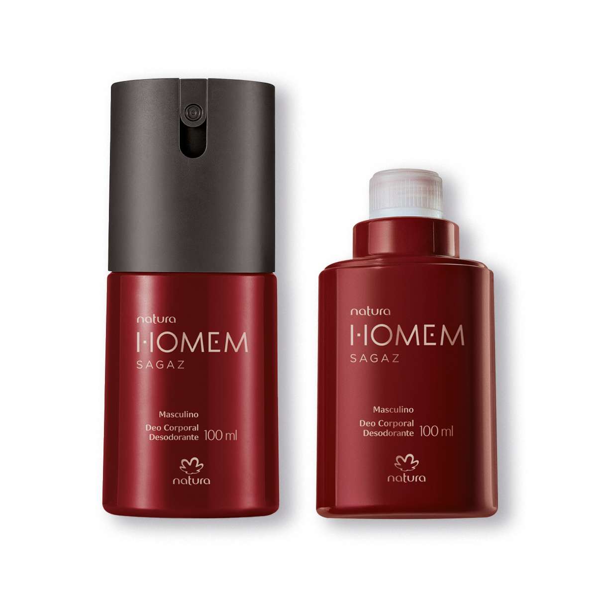 Kit Desodorante Corporal Natura Homem Sagaz com Refil 2 produtos