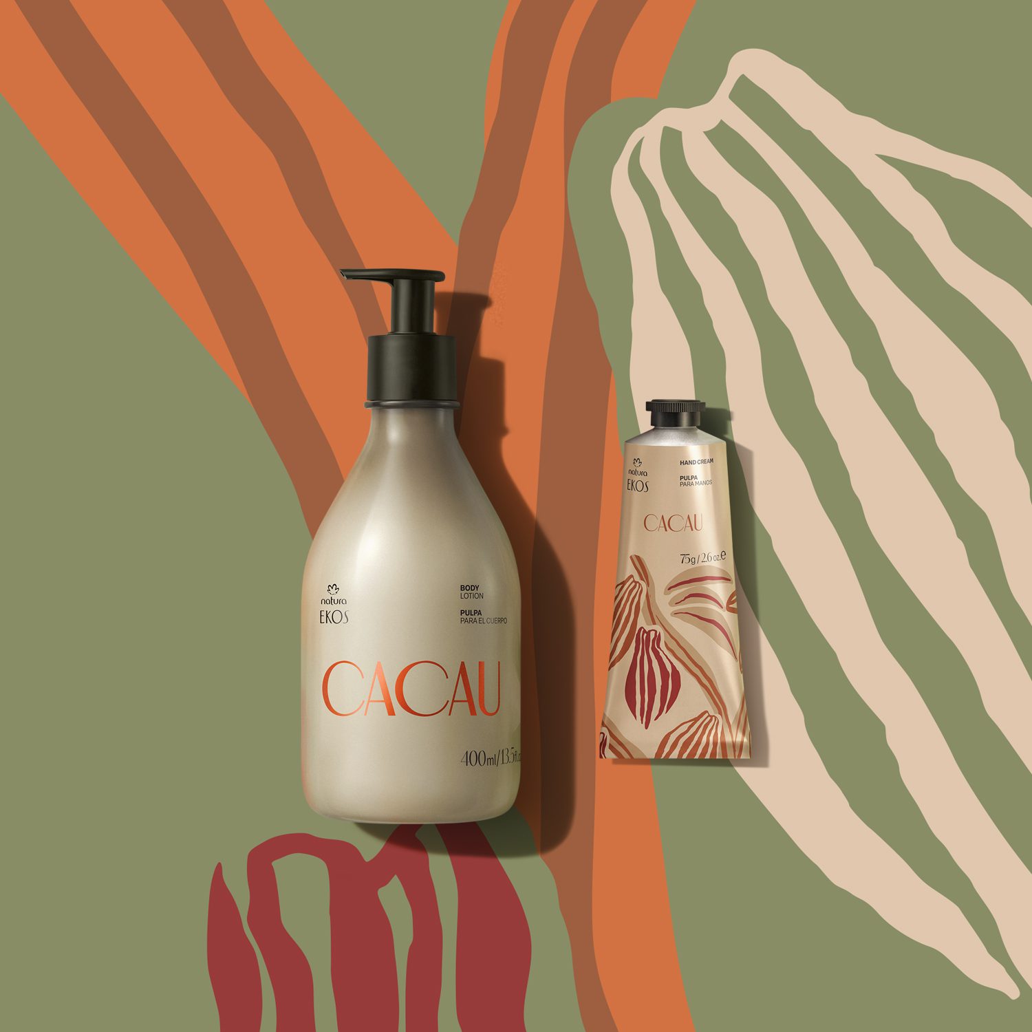 Kit Ekos Cacau Hidratante Corpo e Maos 2 produtos