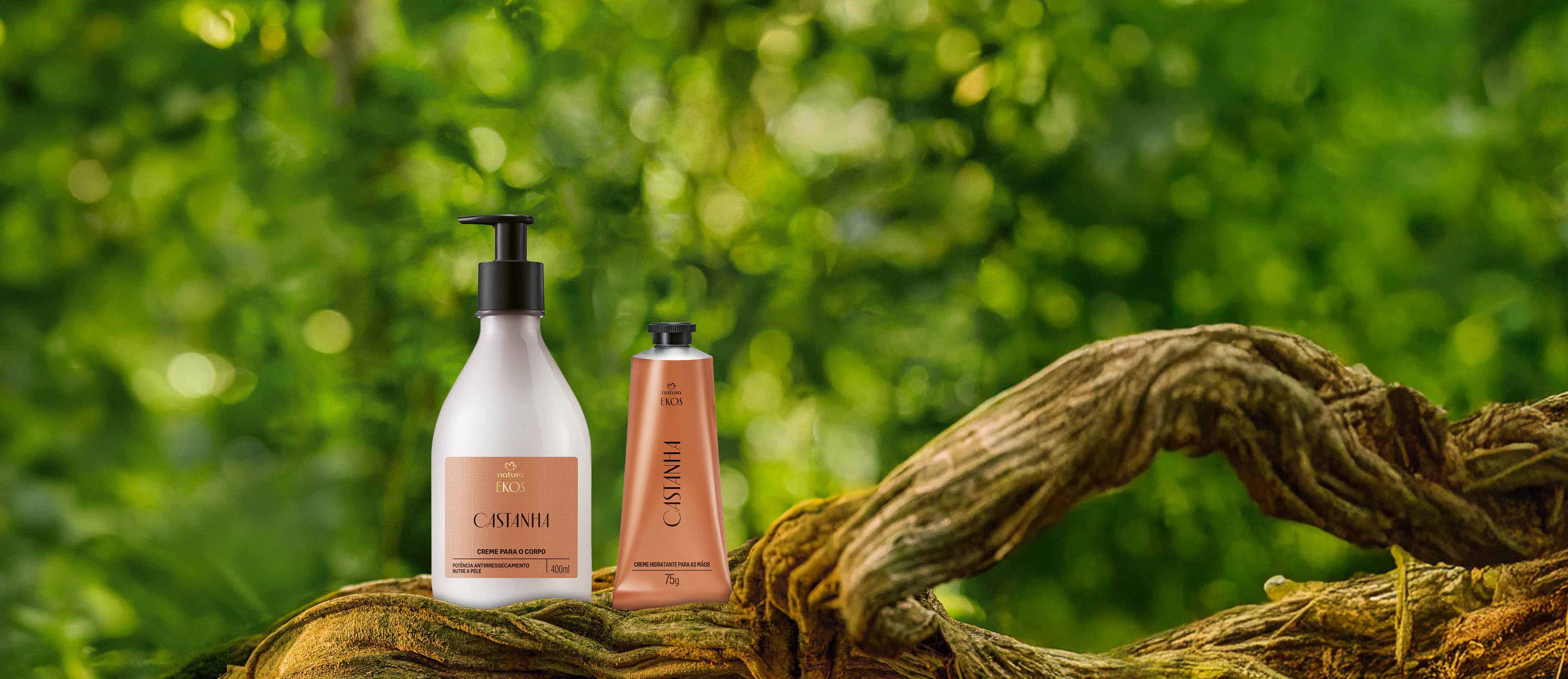 Kit Ekos Castanha Creme para o Corpo e Mãos 2 Kit Ekos Castanha em destaque