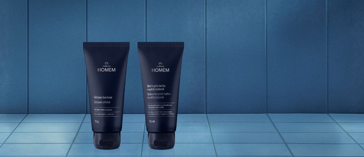 Kit Gel para Barbear e Balm Pos barba Natura Homem 2