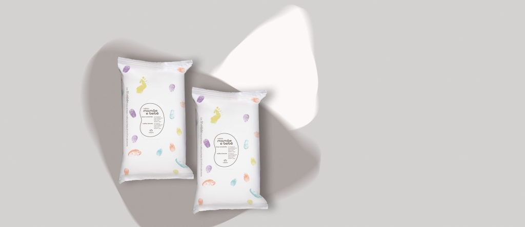 Kit Lenços Umedecidos Sem Fragrância Mamãe e Bebê (2 unidades)