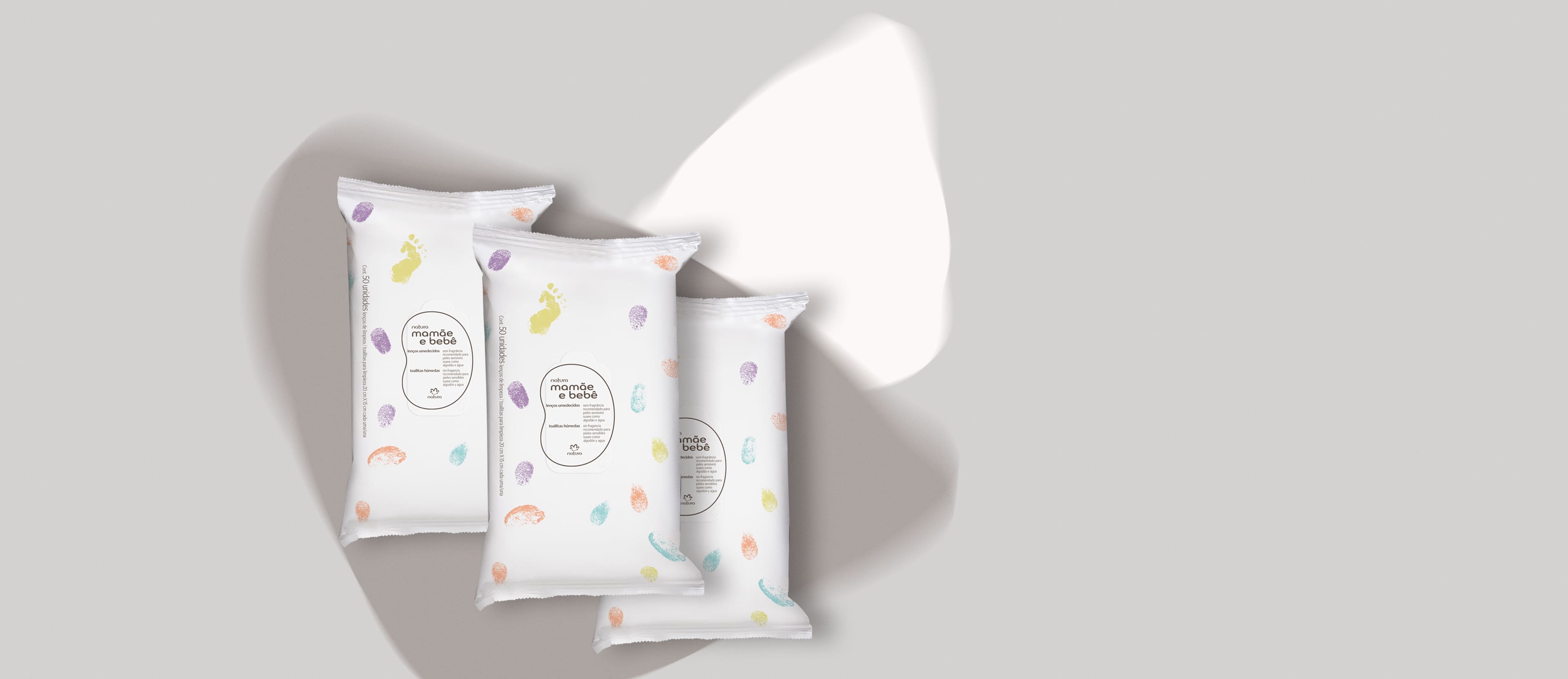 Kit Lenços Umedecidos Sem Fragrância Mamãe e Bebê