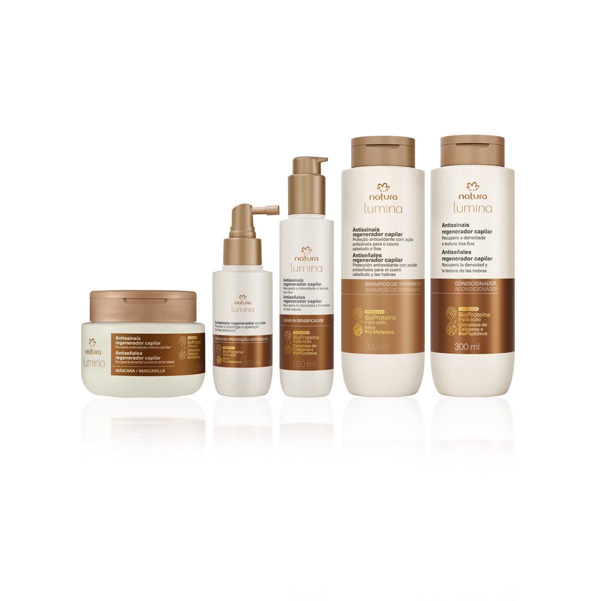 Kit Lumina Antissinais Regenerador Capilar Completo 5 produtos