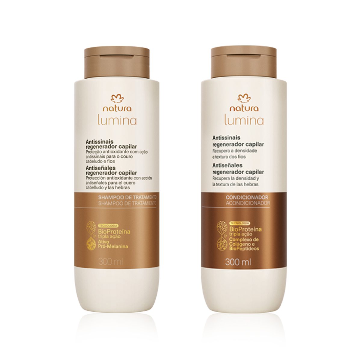 Kit Lumina Antissinais Regenerador Capilar Shampoo e Condicionador 2 produtos