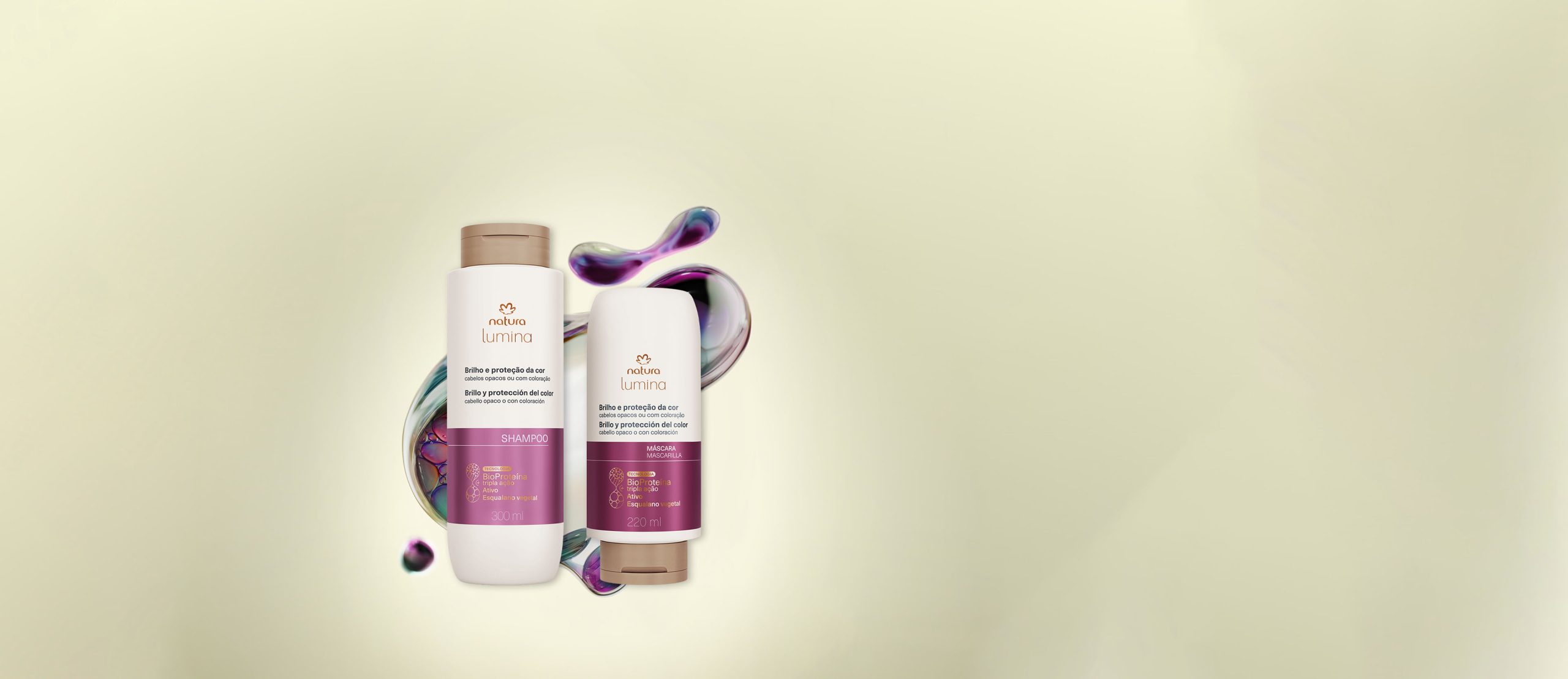 Kit Lumina Brilho e Protecao da Cor Shampoo e Mascara scaled