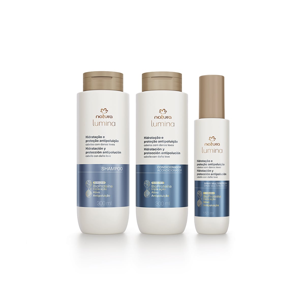 Kit Lumina Hidratacao e Protecao Antipoluicao 3 produtos