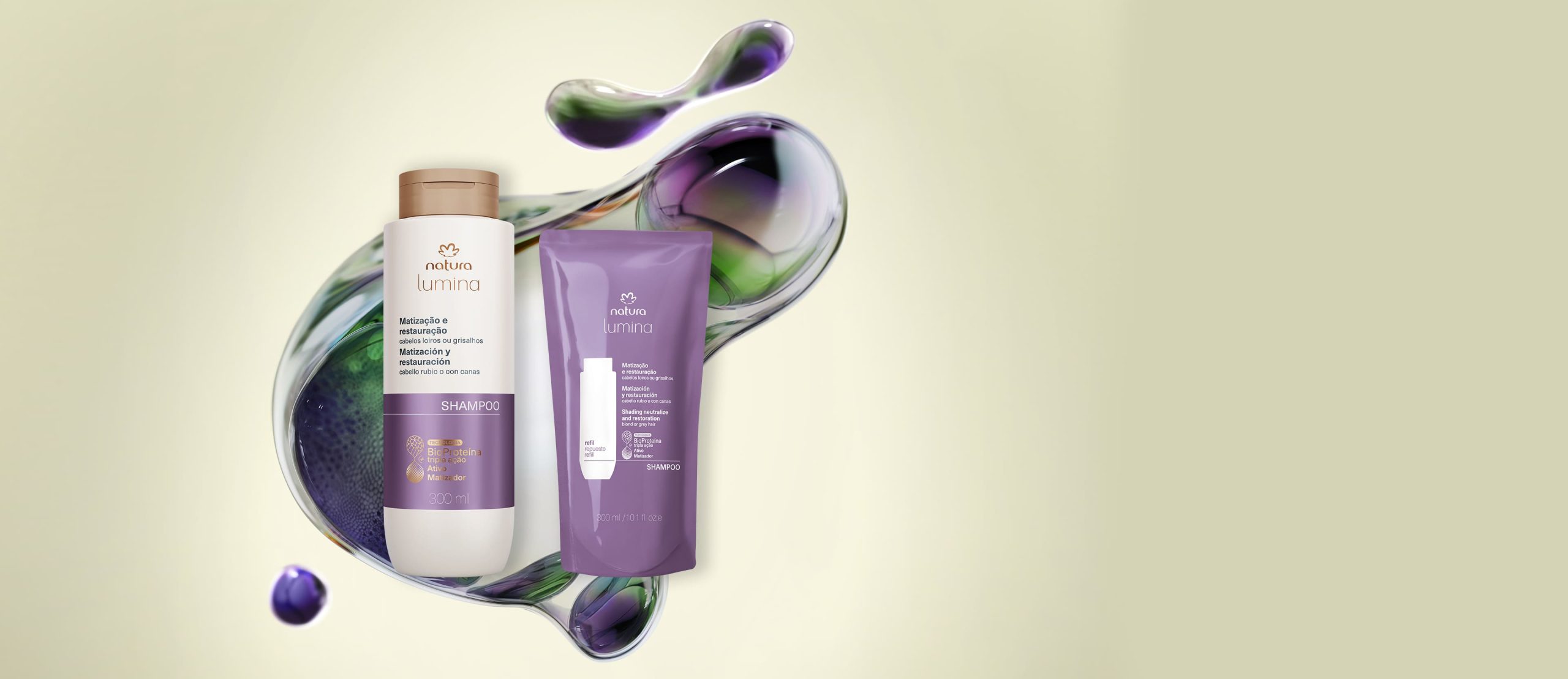 Kit Lumina Matizacao Shampoo e Refil 2 produtos scaled