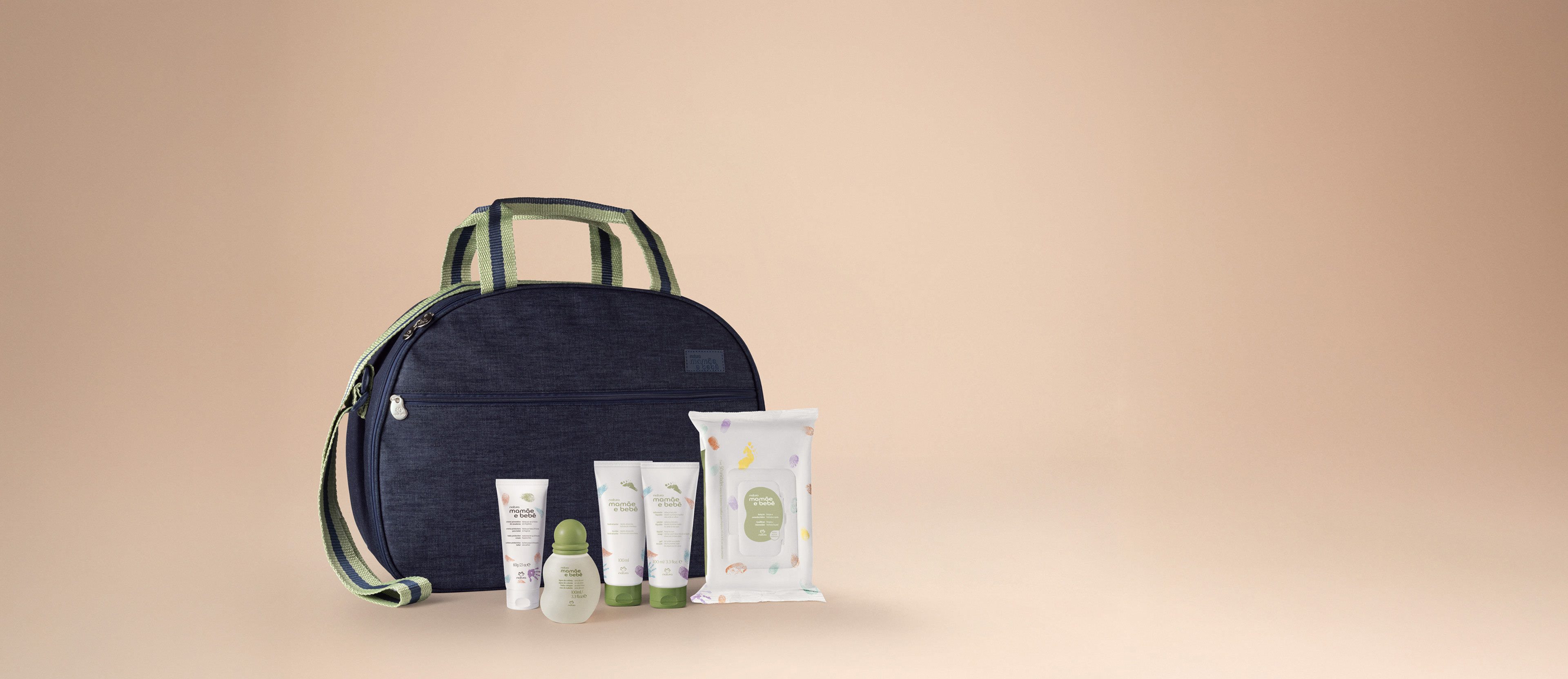 Kit Mamae e Bebe com Mala Maternidade 6 produtos