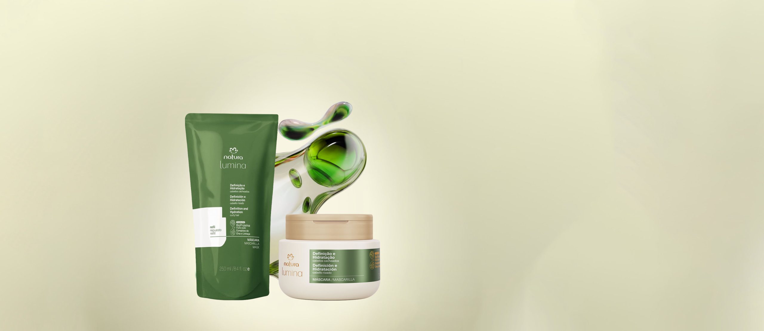 Kit Mascara com Refil Lumina Definicao e Hidratacao de Cabelos scaled