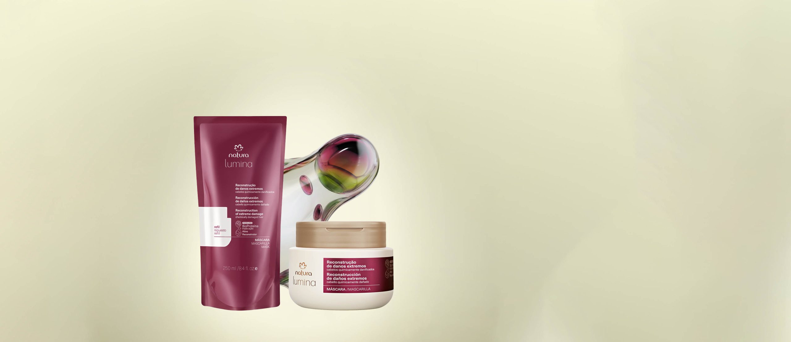 Kit Mascara com Refil Lumina Reconstrucao de Danos Extremos scaled