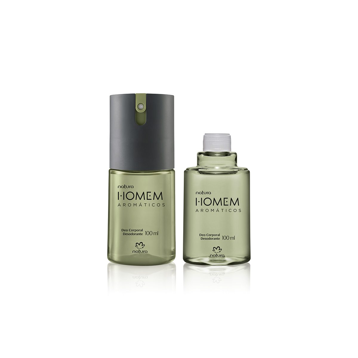 Kit Natura Homem Aromaticos Desodorante Corporal com Refil 2 produtos