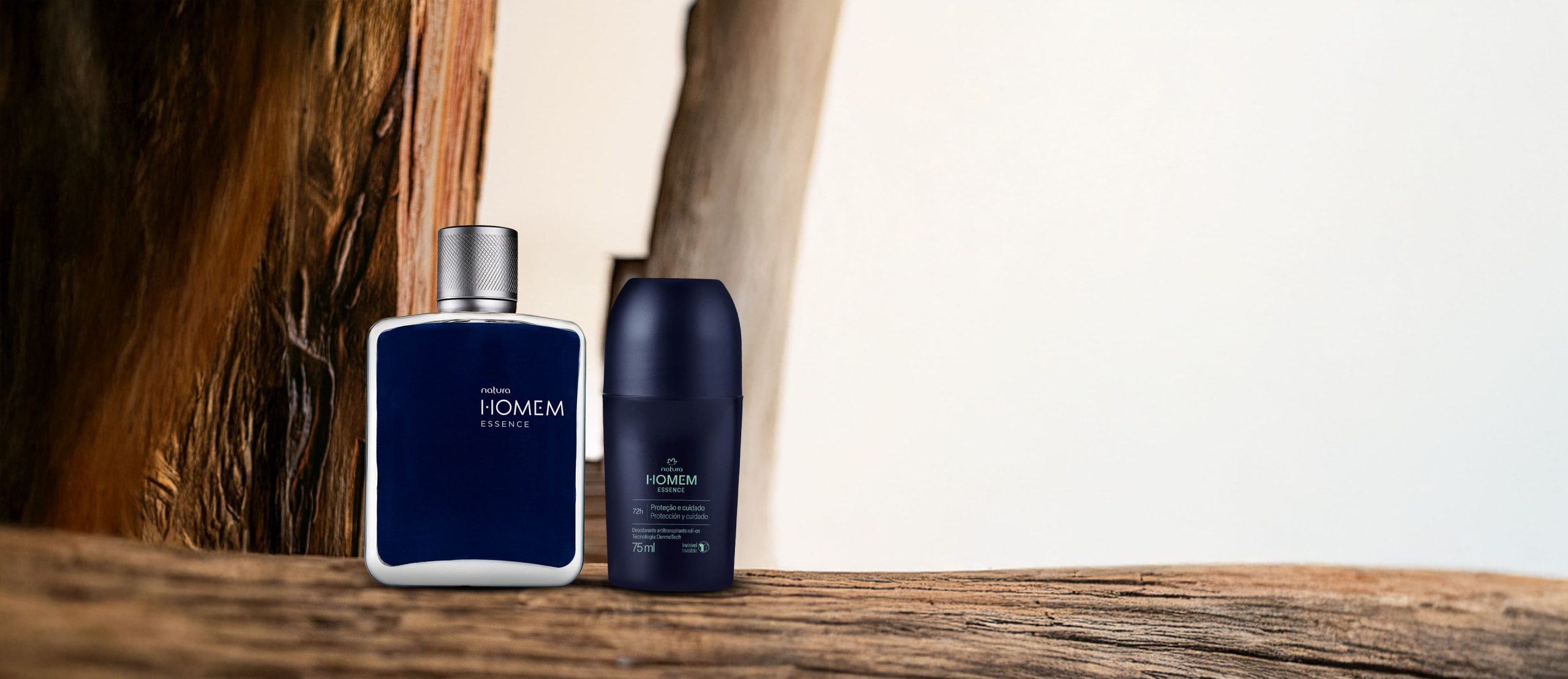 Kit Natura Homem Essence e Desodorante Roll on 2 produtos scaled