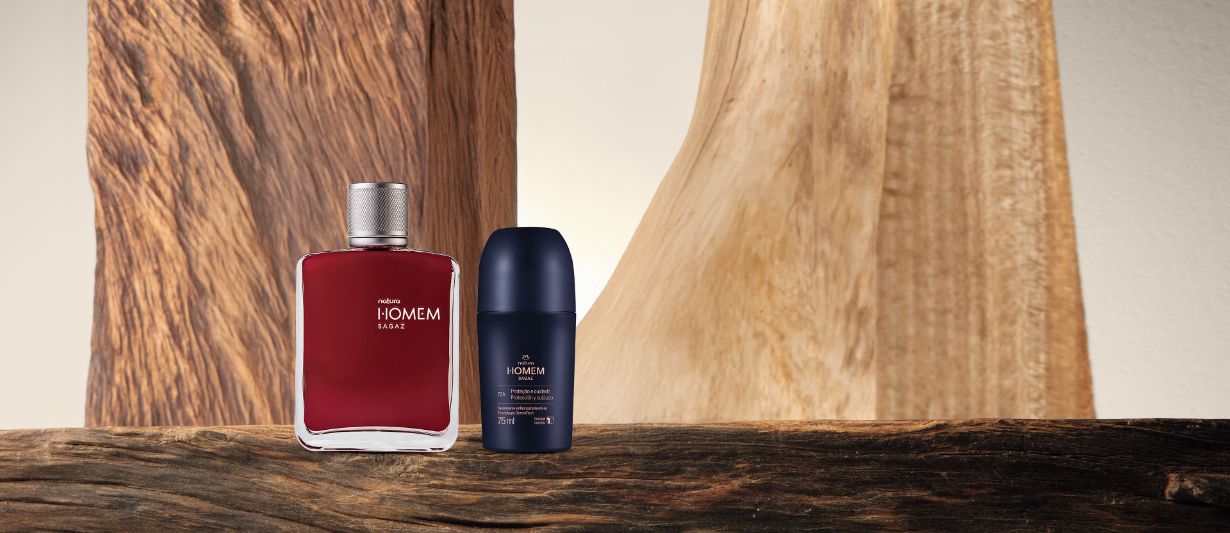 Kit Natura Homem Sagaz e Desodorante Roll on 2 produtos