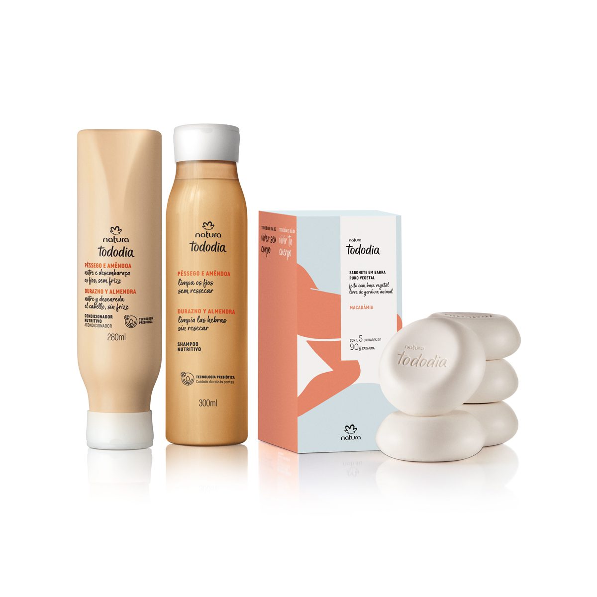 Kit Nutritivo Tododia Pessego e Amendoa e Sabonete Macadamia 3