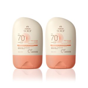 Kit Protetor Solar Facial Pele Normal a Seca FPS 70 Natura Solar (2 unidades) [NATBRA-246106]