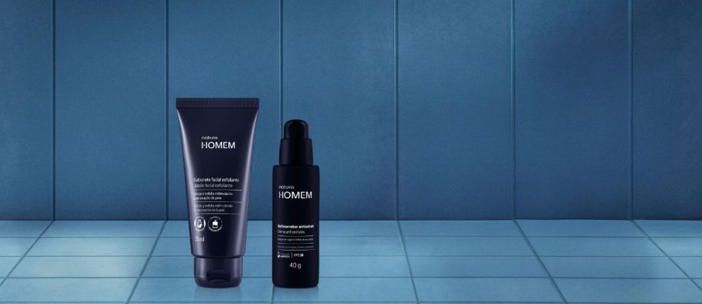 Kit Sabonete Facial Esfoliante e Multicorretor Antissinais Natura Homem (2 produtos)
