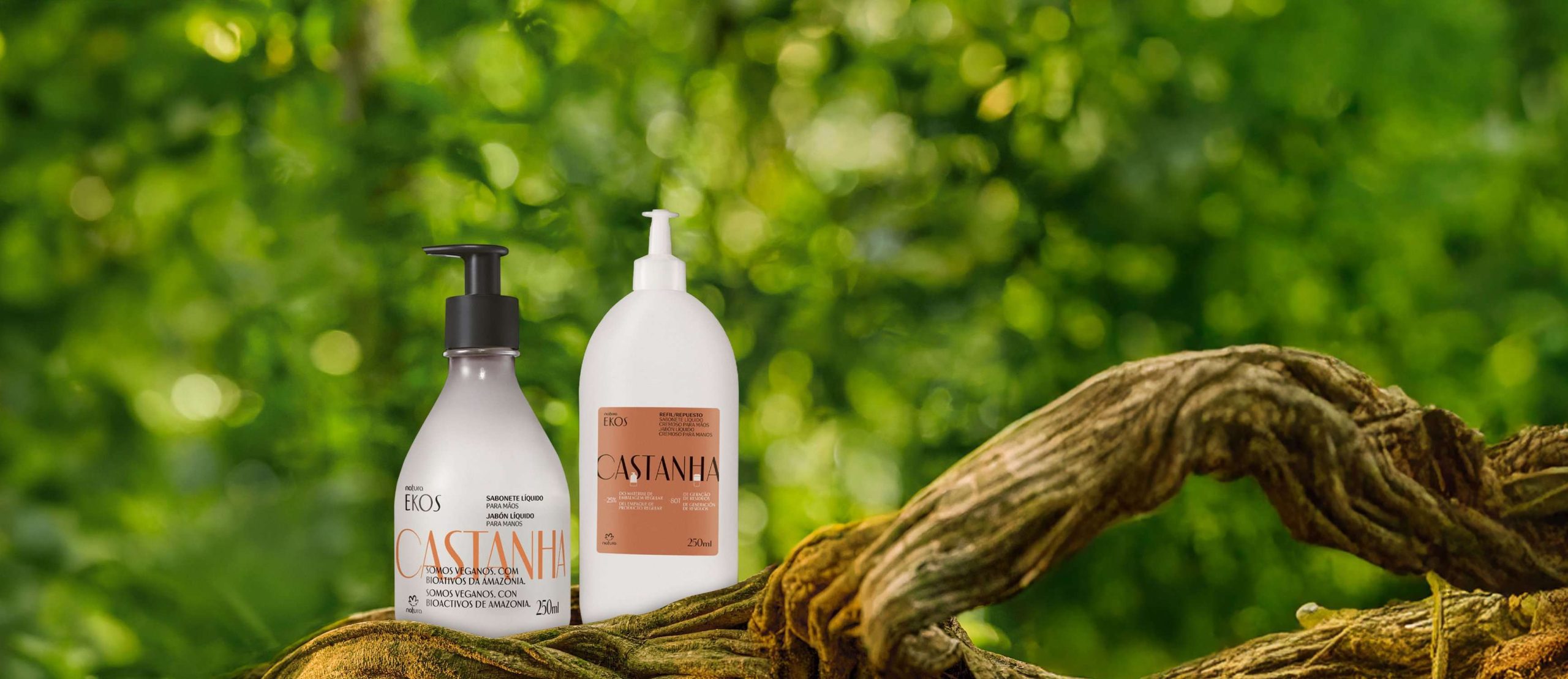 Kit Sabonete Liquido para Maos Ekos Castanha com Refil scaled