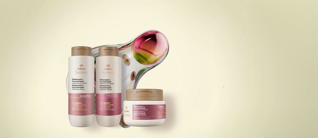 Kit Shampoo, Condicionador e Máscara Lumina para Restauração e Liso Prolongado (3 produtos)