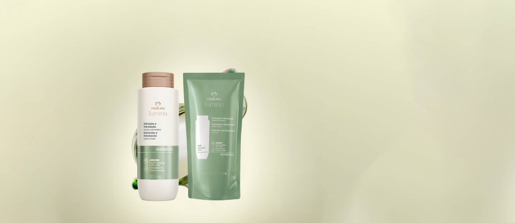 Kit Shampoo com Refil Lumina Definição e Hidratação de Cabelos Cacheados