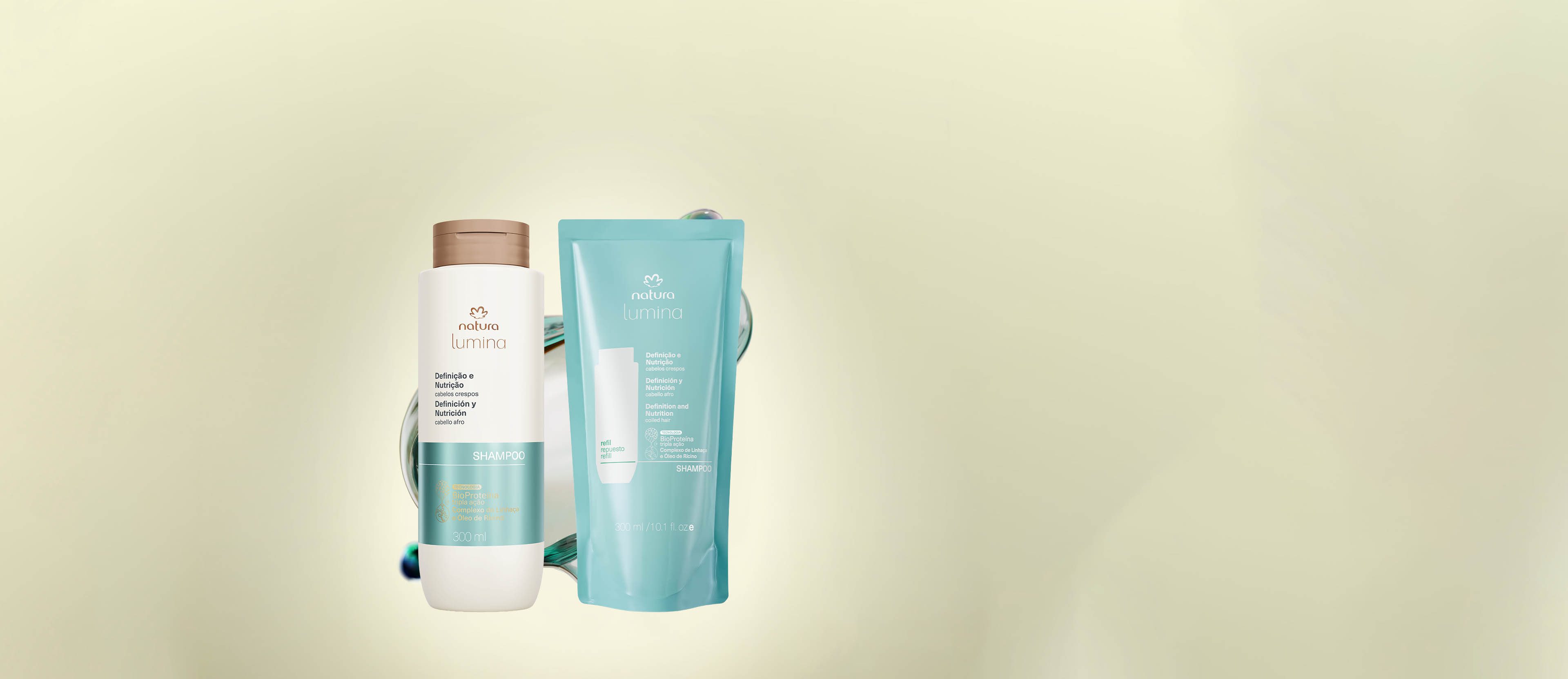 Kit Shampoo Lumina para cabelos crespos