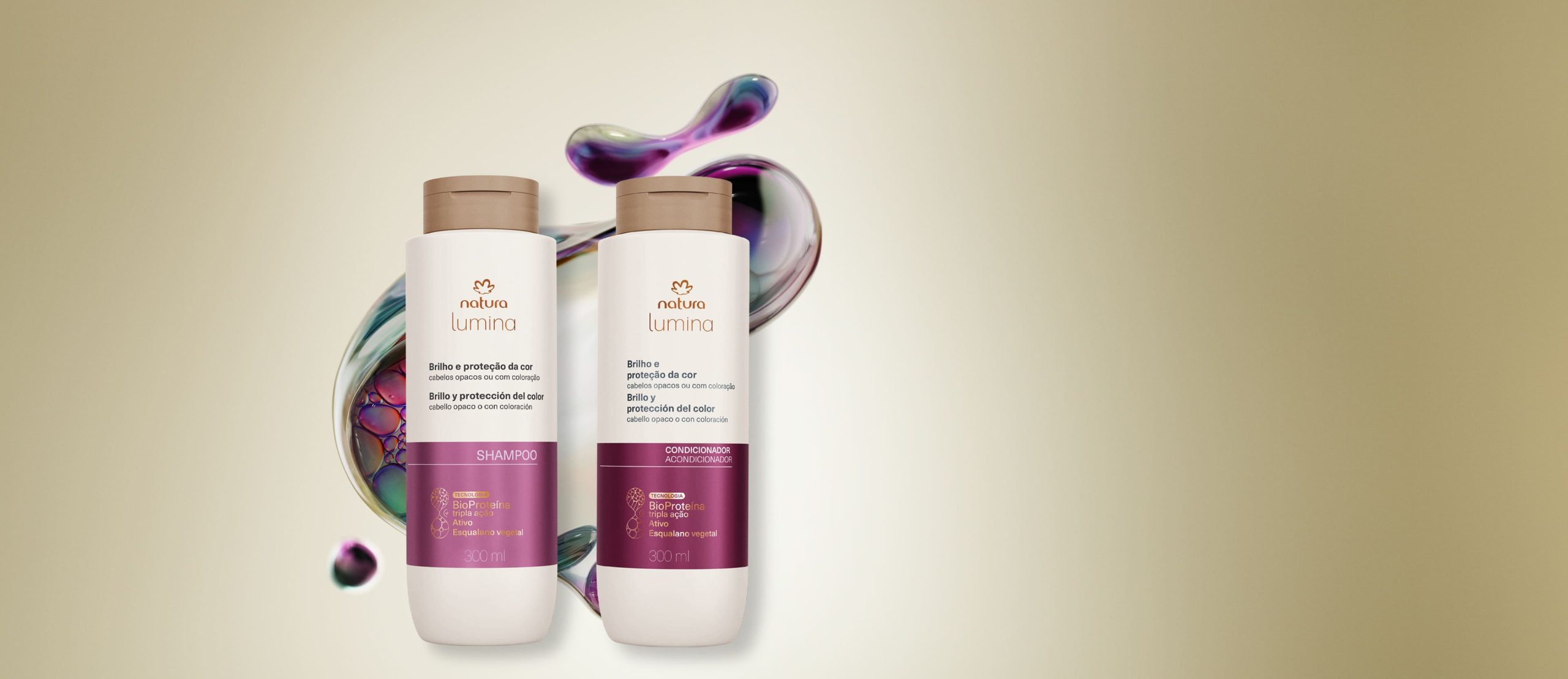Kit Shampoo e Condicionador Brilho e Protecao da Cor Lumina scaled