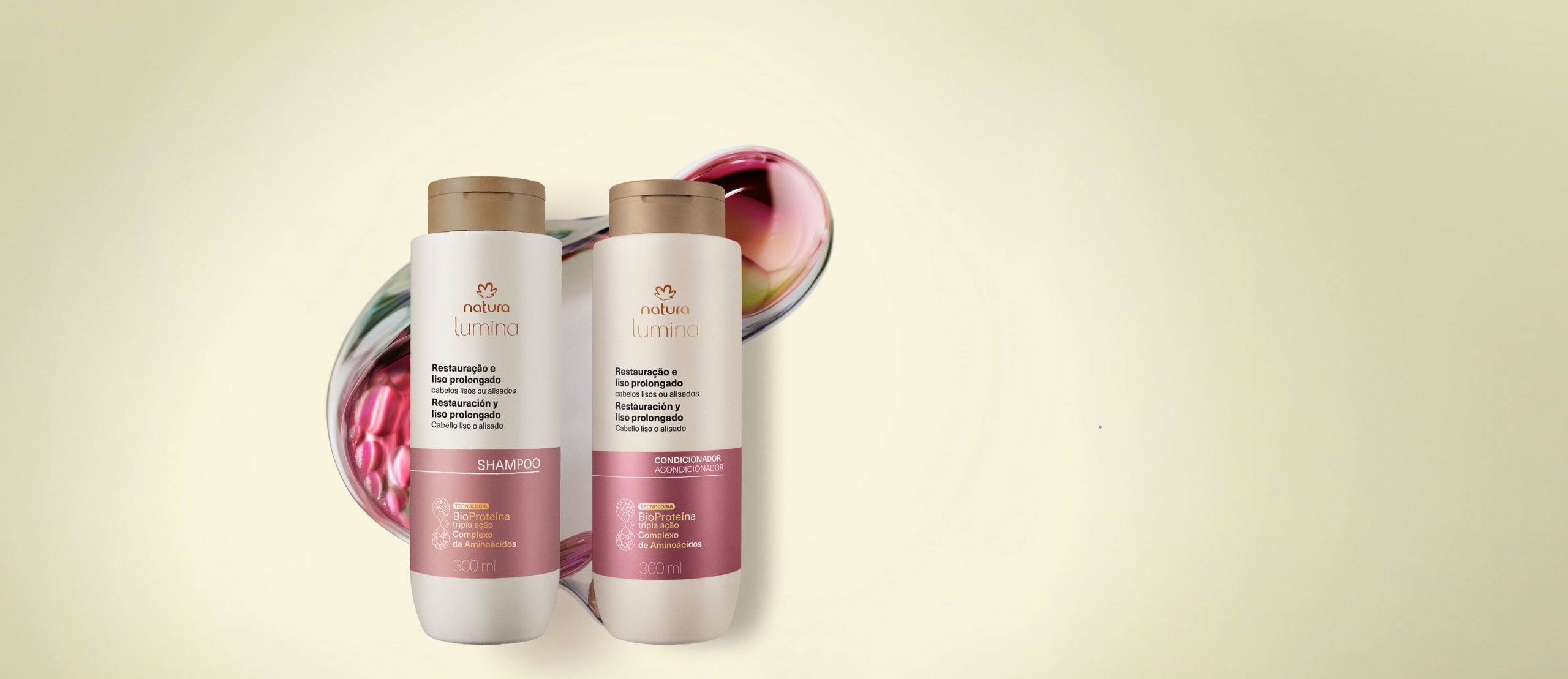 Kit Shampoo e Condicionador Lumina para Restauracao e Liso Prolongado scaled