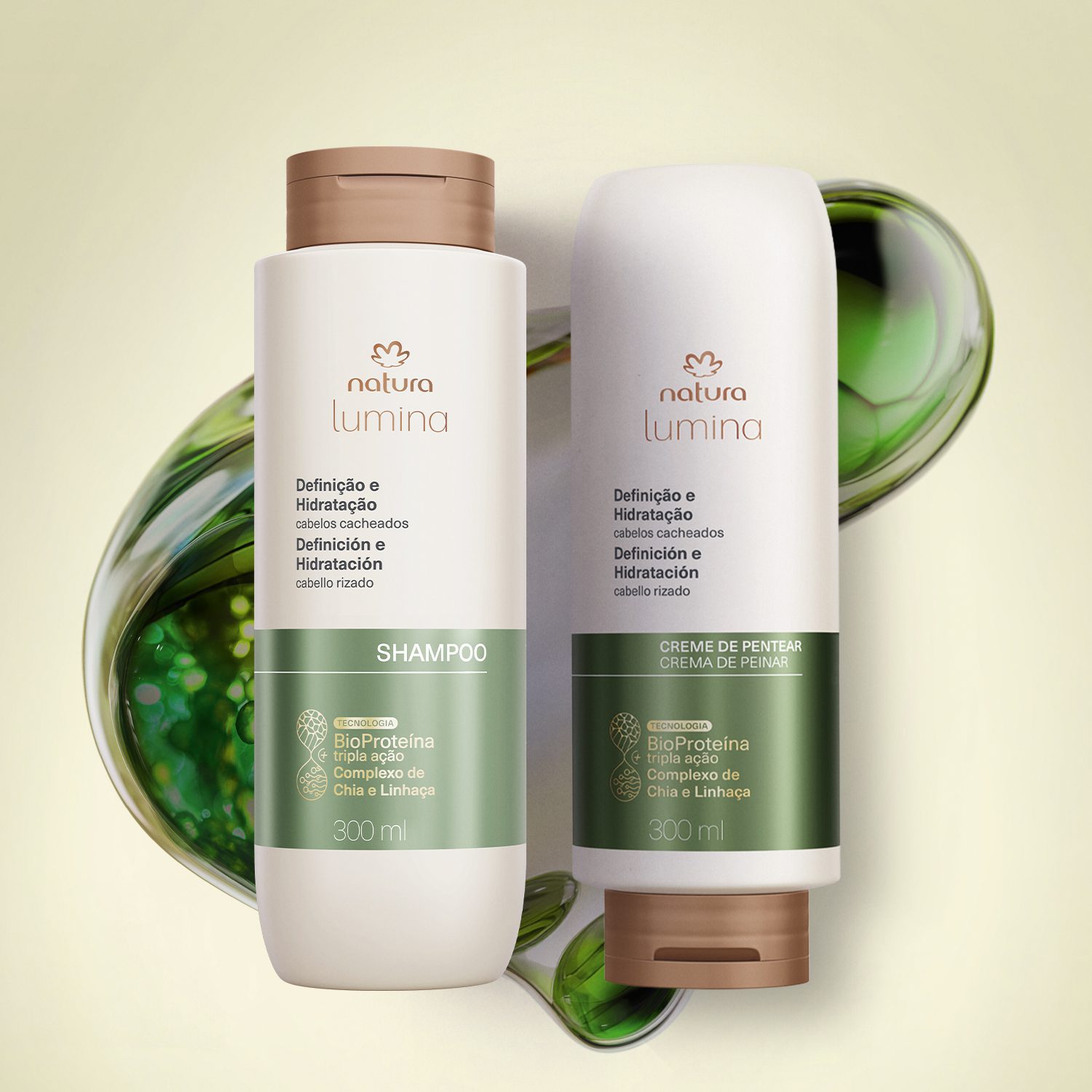 Kit Shampoo e Creme de Pentear Lumina para Definicao e