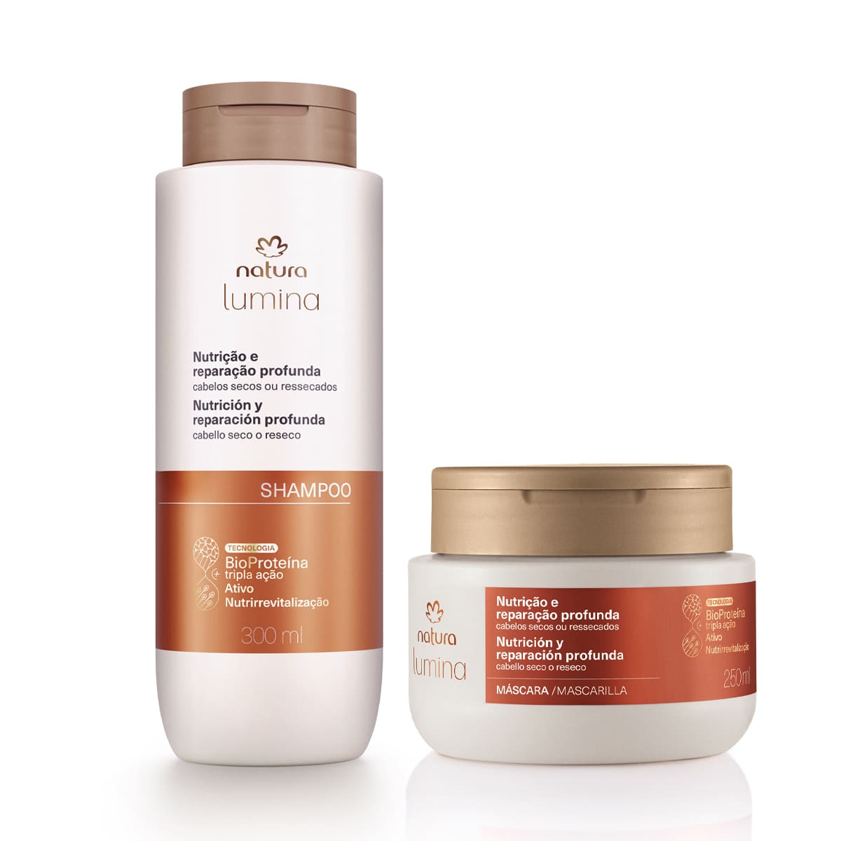 Kit Shampoo e Mascara Lumina para Nutricao e Reparacao Profunda