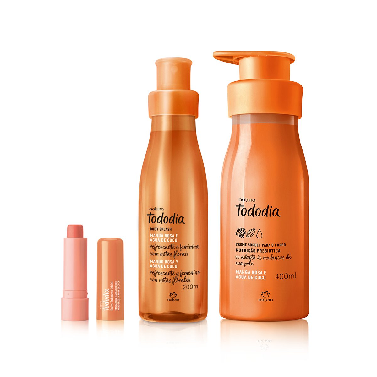 Kit Tododia Manga Rosa e Agua de Coco 3 produtos