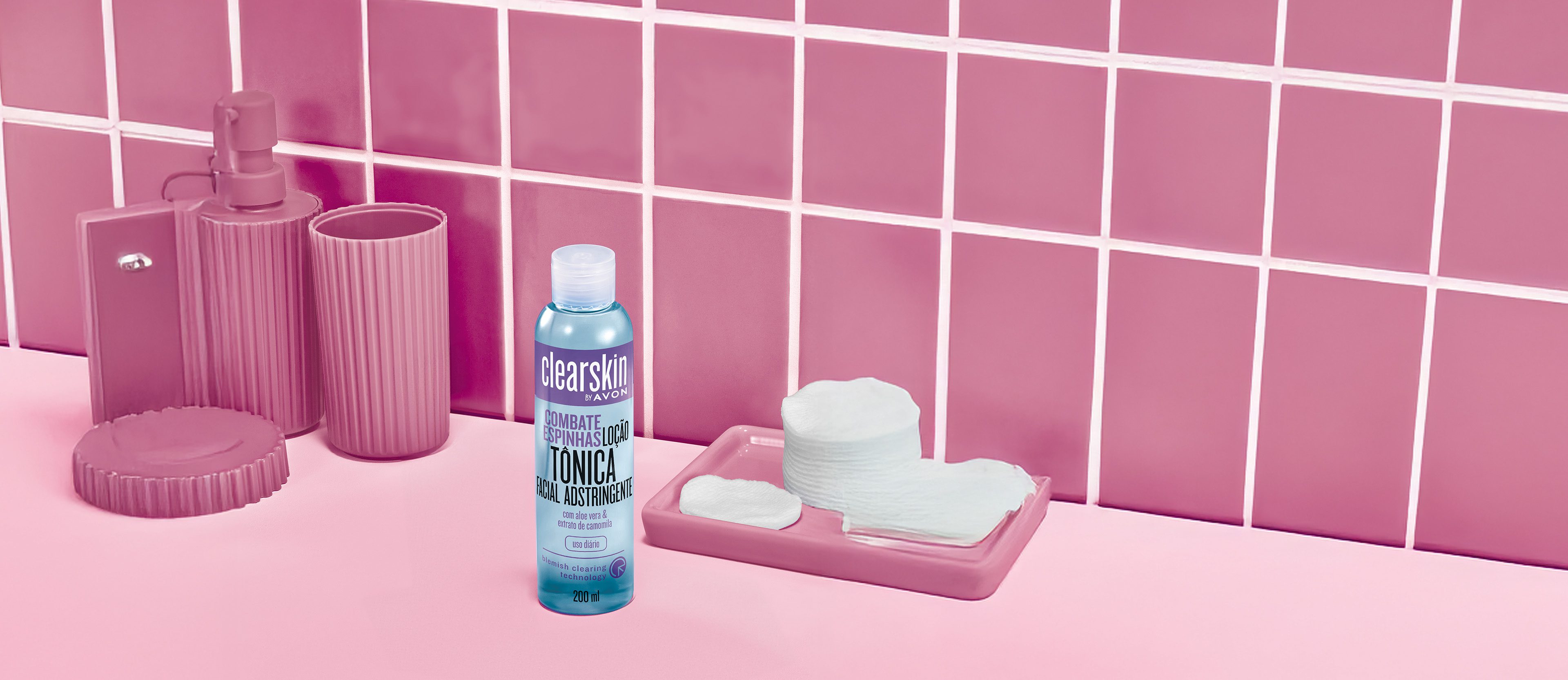 Banner desktop da Loção Clearskin Avon