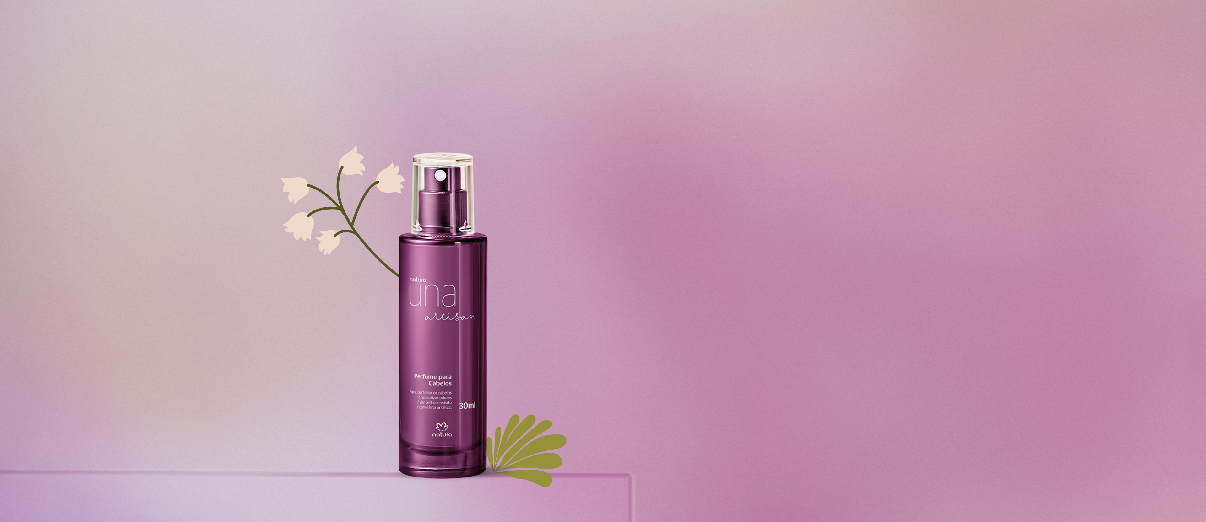 Perfume para Cabelos Una Artisan em embalagem elegante