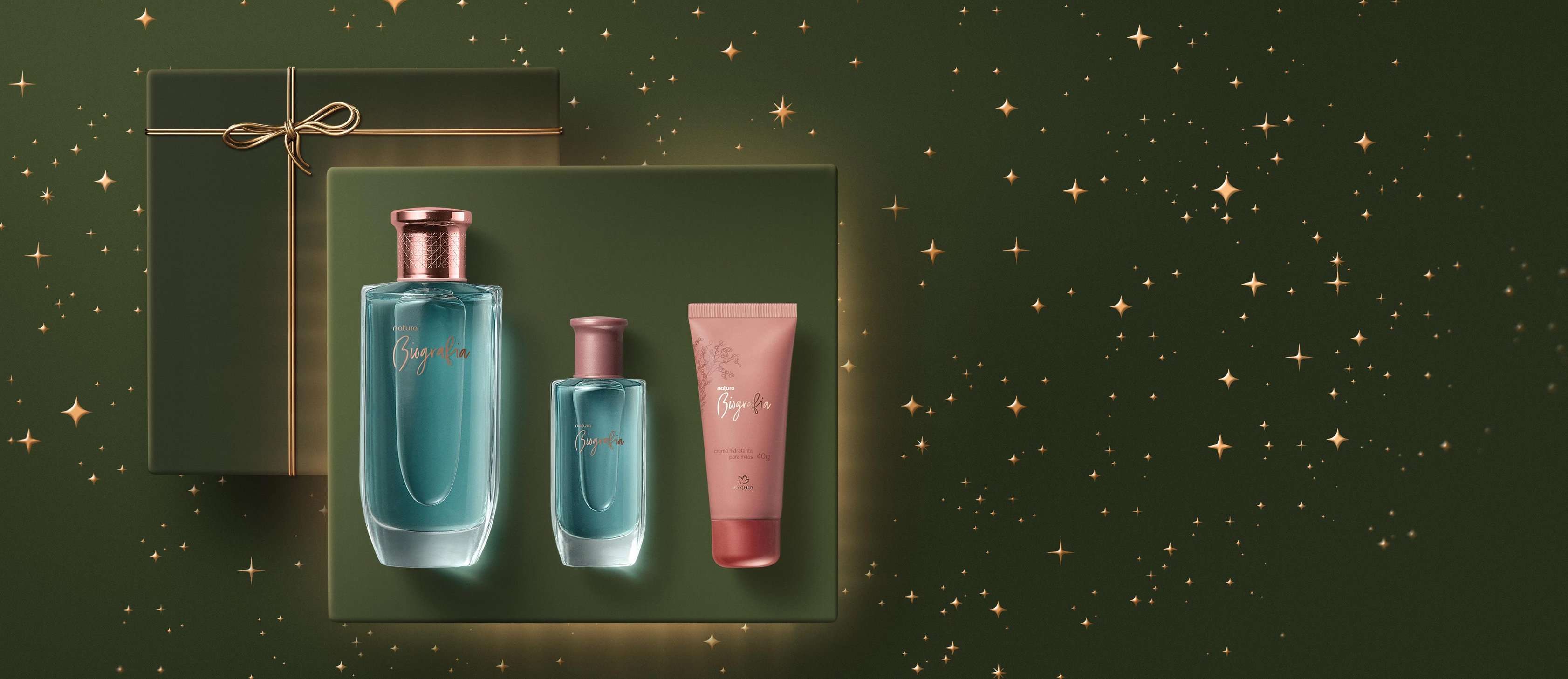 Presente Natura Biografia Feminino embalagem elegante