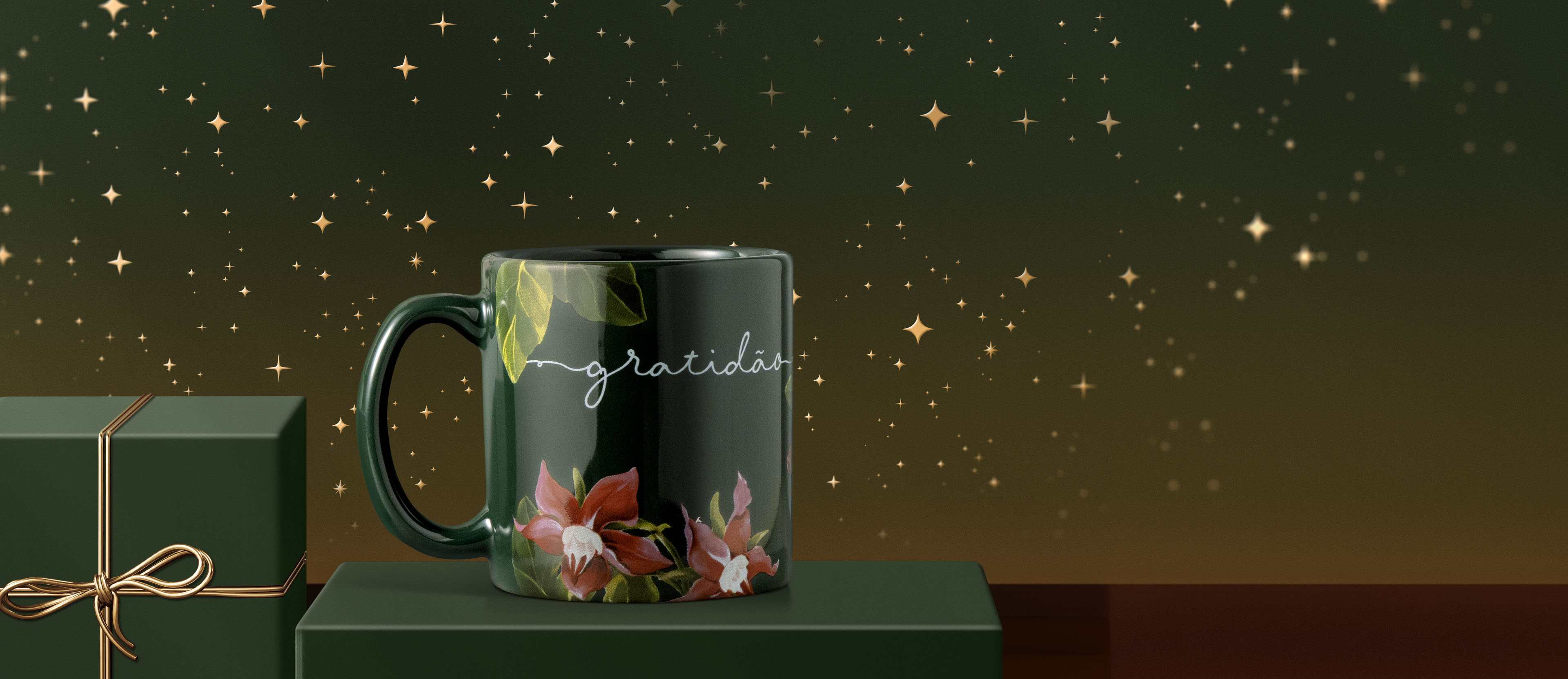 Presente Natura Crer Para Ver Caneca verde esmeralda
