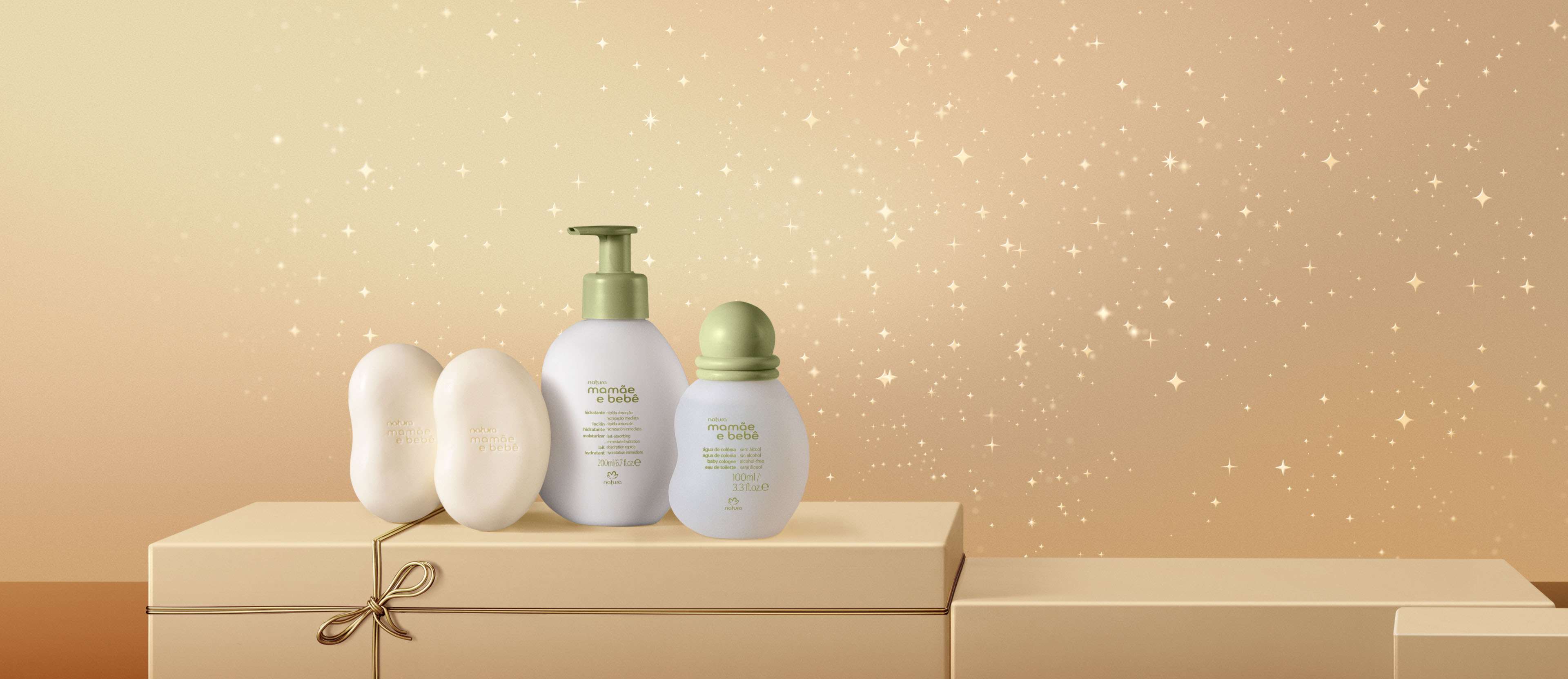 Presente Natura Mamãe e Bebê (3 produtos) 2 Presente Natura Mamae e Bebe 3 produtos