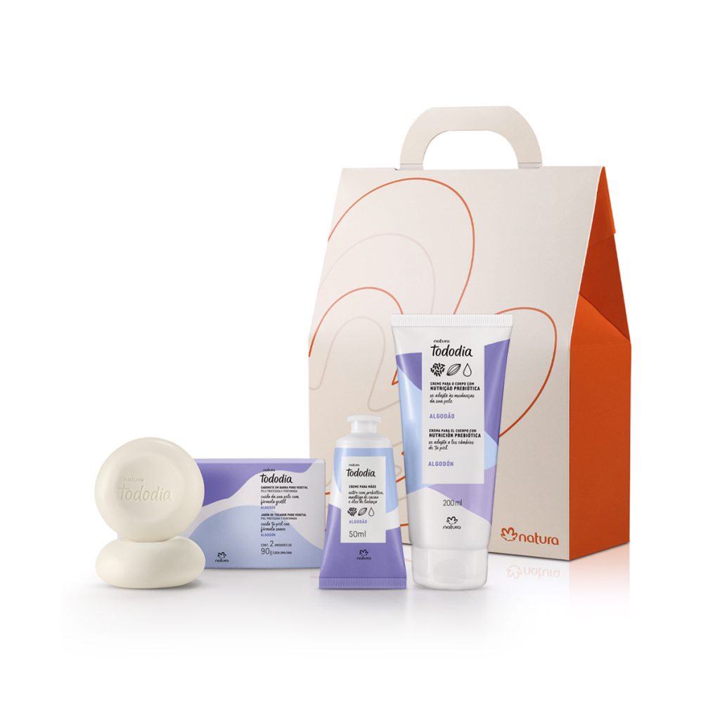 Presente Natura Tododia Algodao Completo 3 Produtos