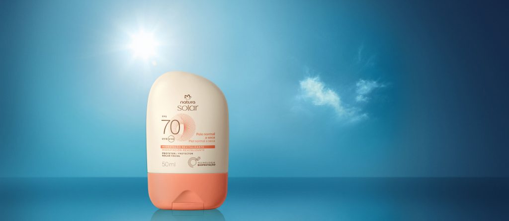 Protetor Solar Facial Pele Normal a Seca FPS 70 Natura Solar