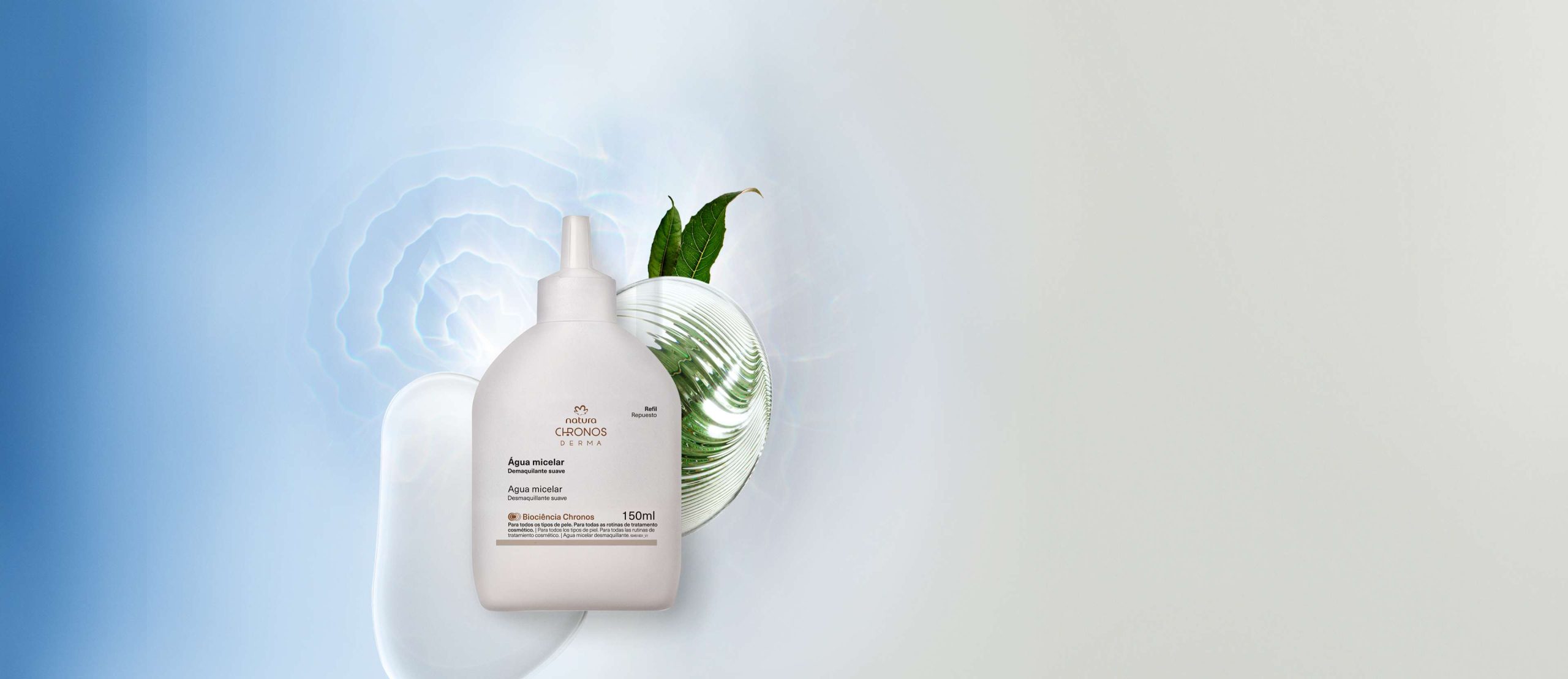 Refil Agua Micelar Demaquilante Suave Chronos Derma scaled