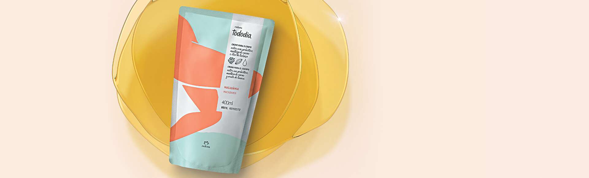 Refil Creme Desodorante Nutritivo Corporal Tododia Macadamia