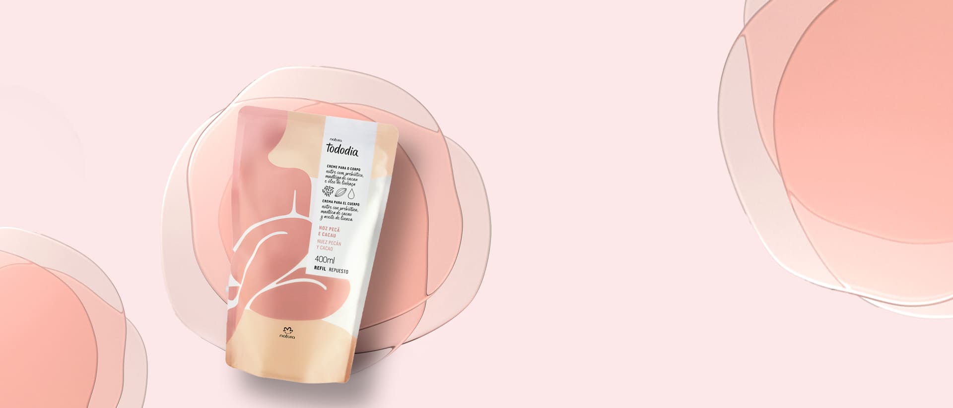Refil Creme Desodorante Nutritivo para o Corpo Tododia Noz Peca