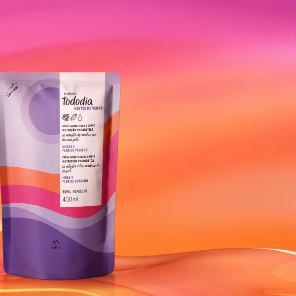Refil Creme Sorbet Desodorante Nutritivo para o Corpo Tododia Amora e Flor de Pêssego