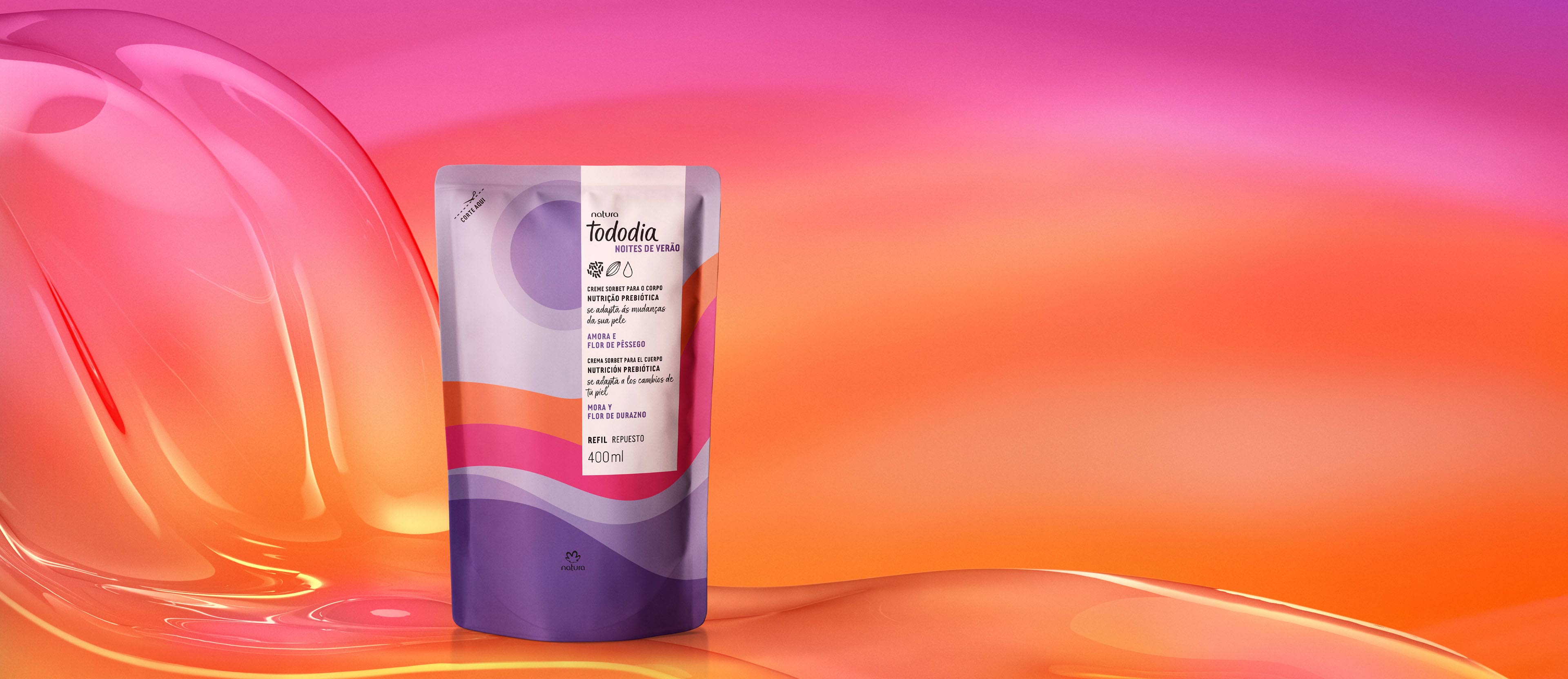 Refil Creme Sorbet Desodorante Nutritivo para o Corpo Tododia Amora