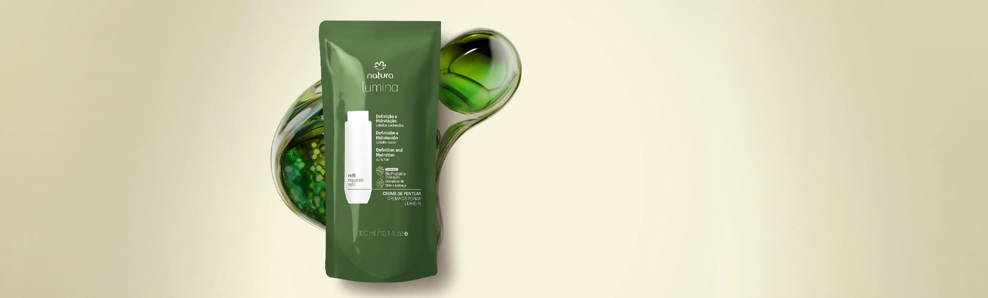Refil Creme de Pentear para Definicao e Hidratacao de Cabelos