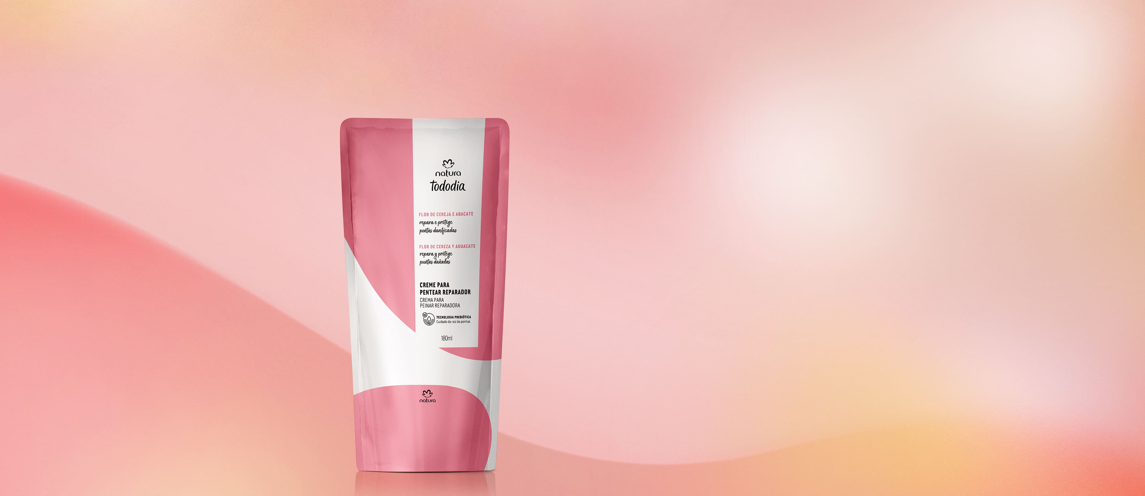 Refil Creme para Pentear Tododia Flor de Cereja e Abacate em destaque