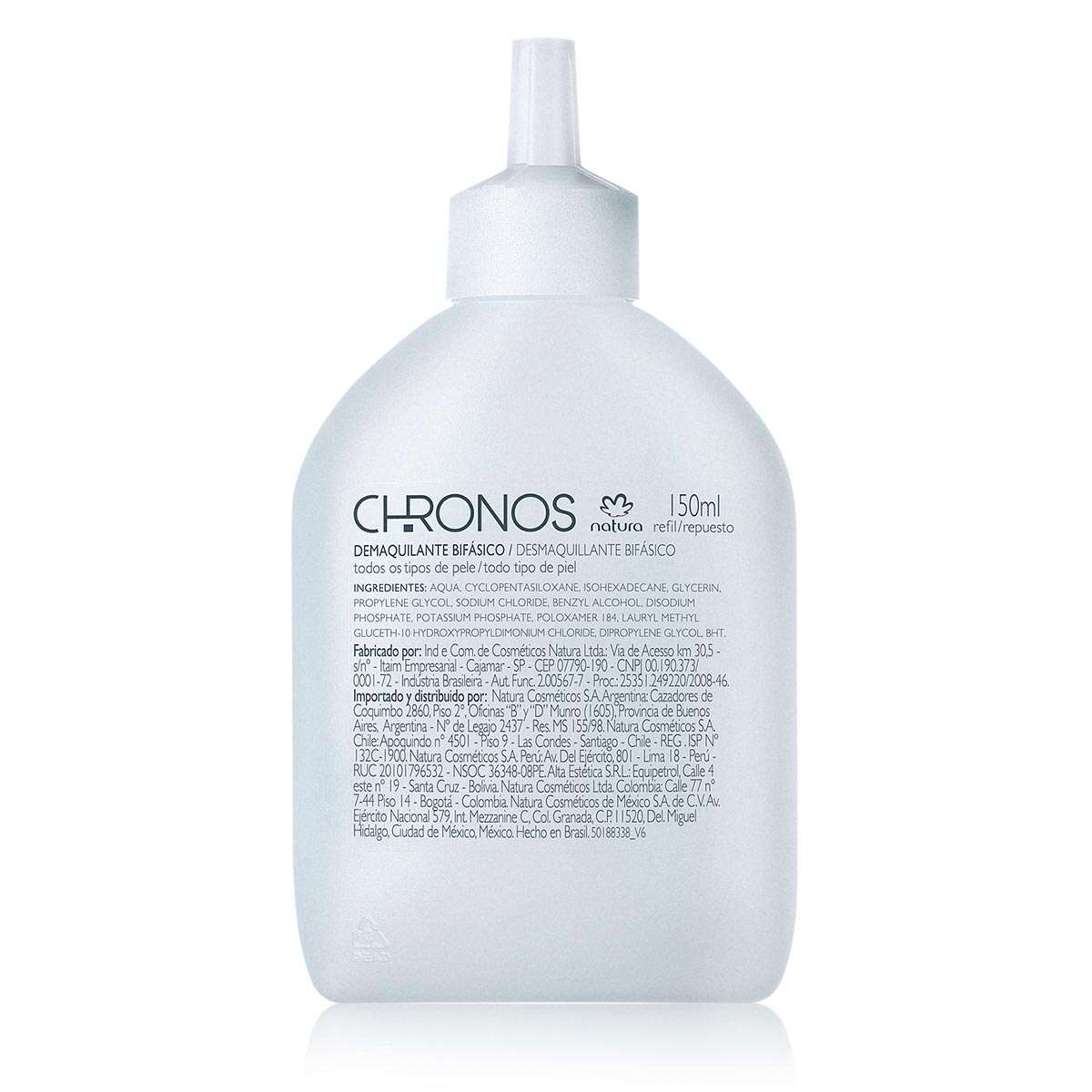 Refil Demaquilante Bifasico Chronos 150 ml