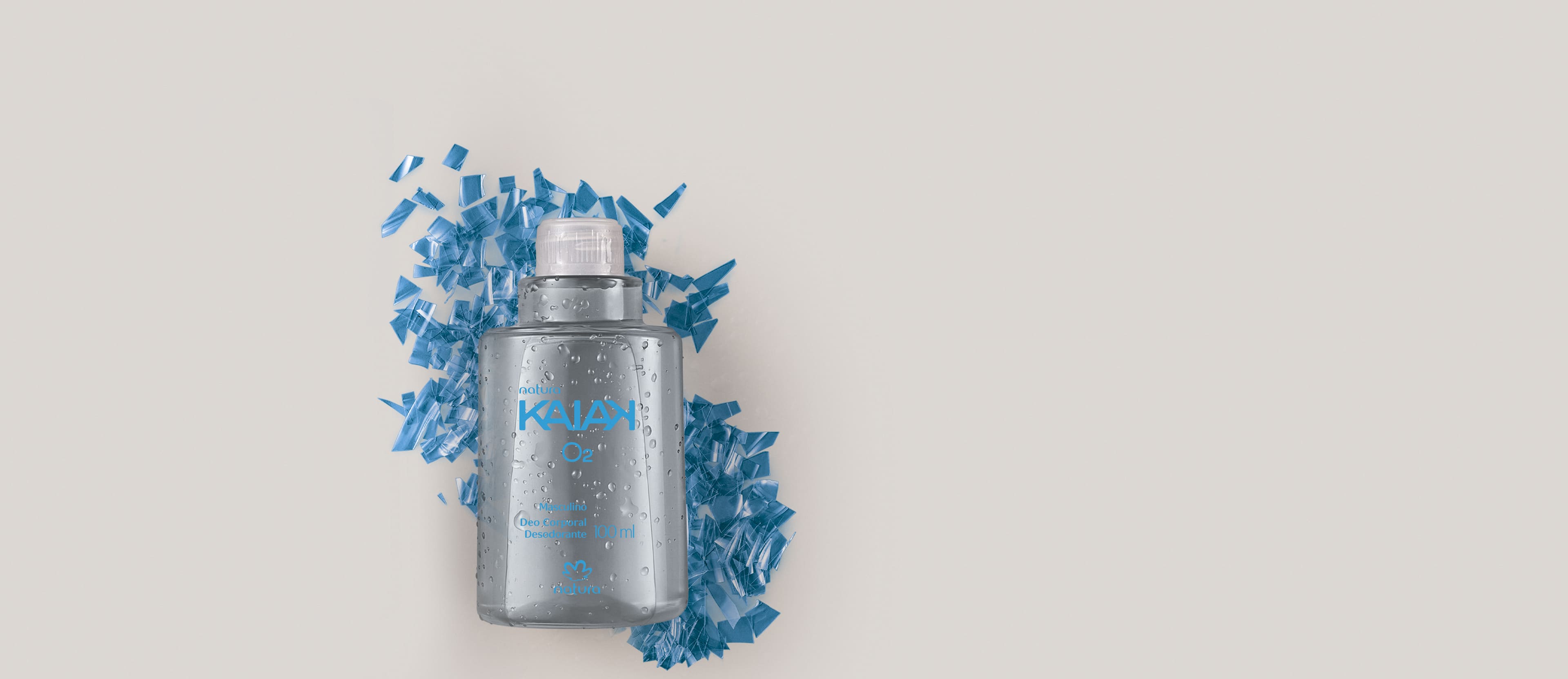 Refil Desodorante Corporal Kaiak O2 Masculino em embalagem prática