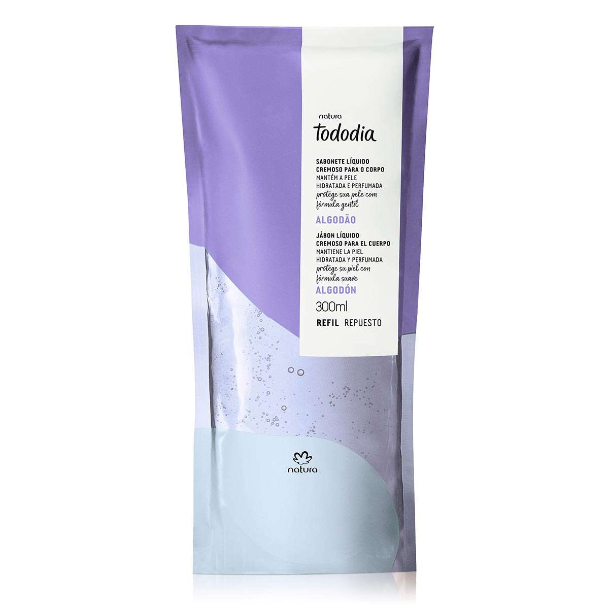 Refil Sabonete Liquido Cremoso para o Corpo Tododia Algodao
