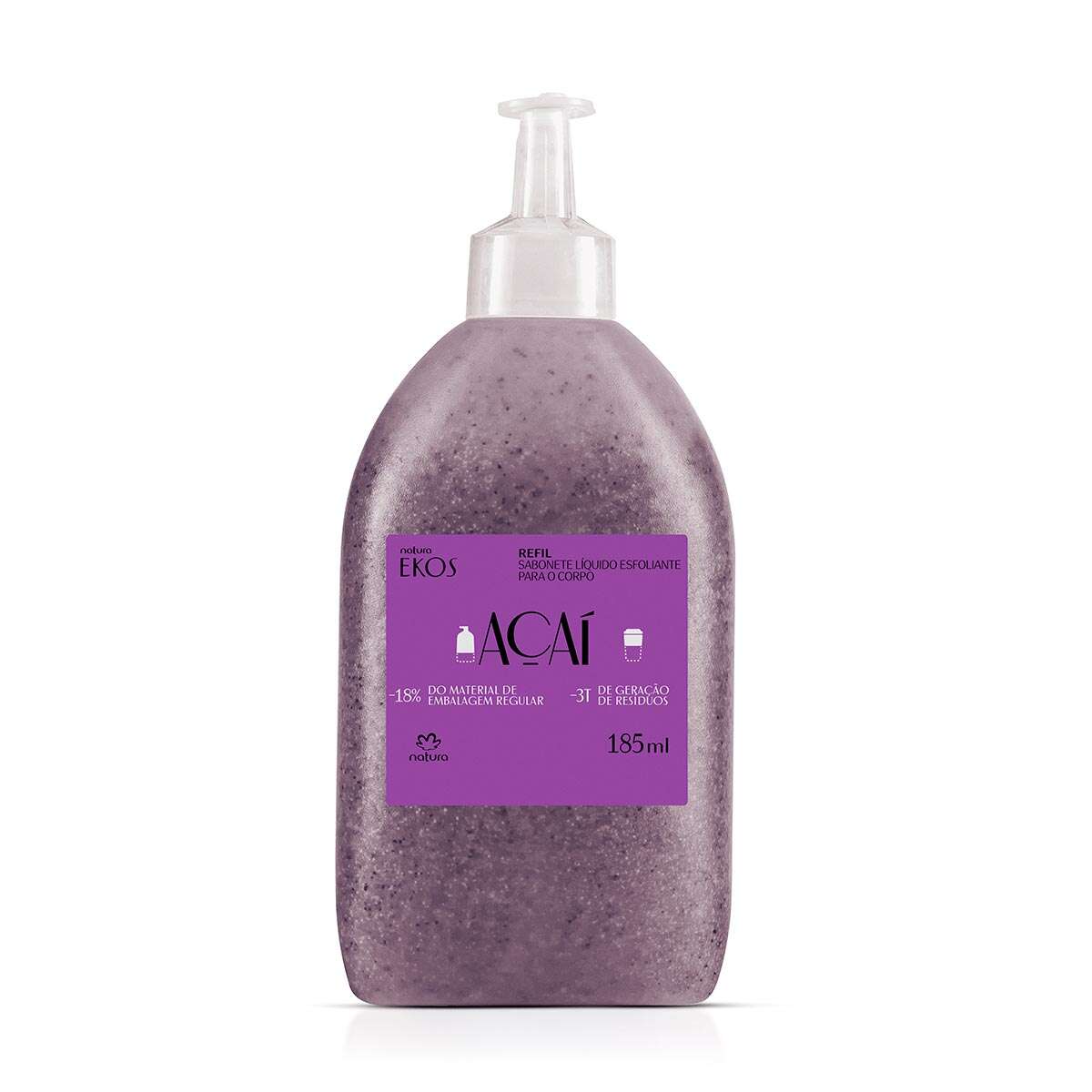 Refil Sabonete Liquido Esfoliante Corporal Ekos Acai