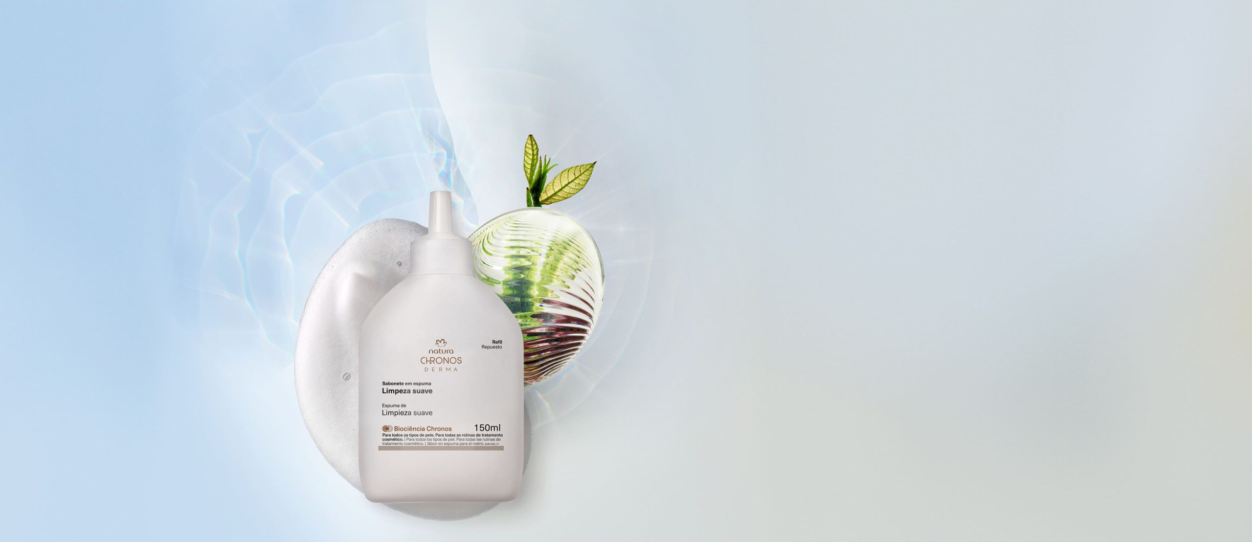 Refil Sabonete em Espuma Limpeza Suave Chronos Derma scaled