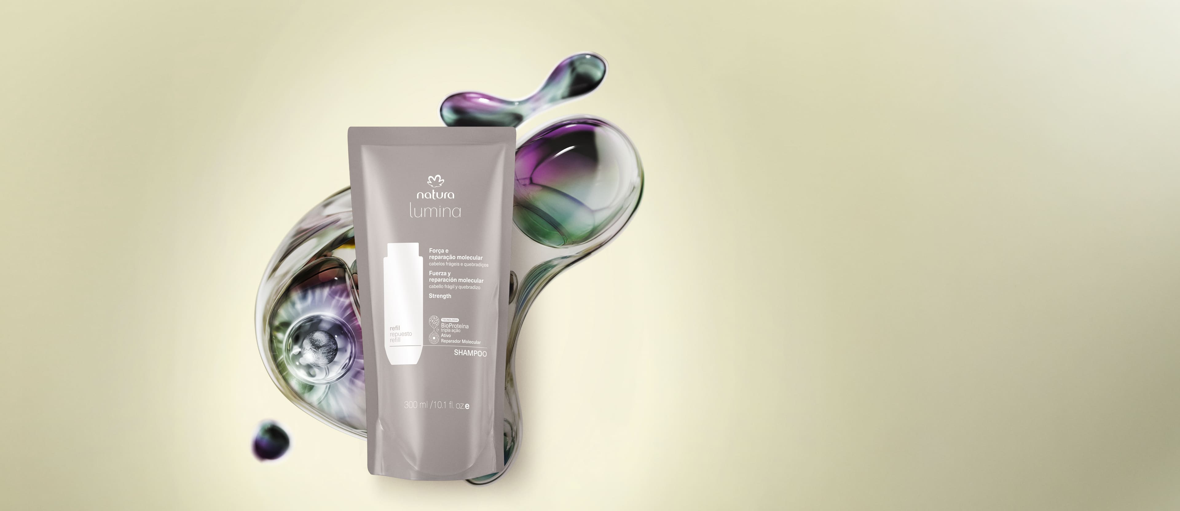 Refil Shampoo Forca e Reparacao Molecular Lumina