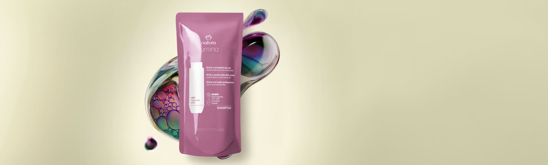 Refil Shampoo Revitalizante para Brilho e Protecao da Cor